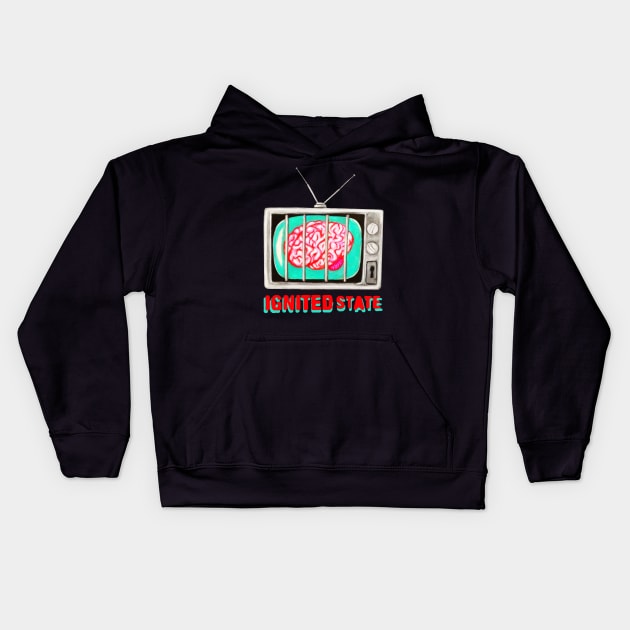 TV Brain Kids Hoodie by IGNITEDSTATE